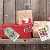 50PCS Christmas Paper Gift Label Tag with 10m Rope Santa Claus Snowflake Xmas Gift Candy Packaging Label Kraft Paper Tags