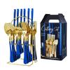 Western 24-Piece Stainless Steel Cutlery Set with Knife Holder Gift Box
