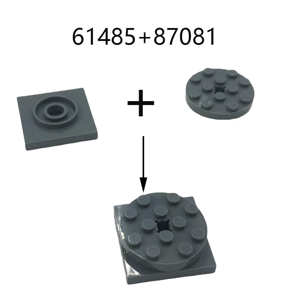 10 buc/5 seturi Blocuri de construcție pentru scenă MOC compatibile cu particule mici Blocuri de construcție cu plăci rotunde 4X4 Accesorii pentru conectori pentru asamblarea bazei turnantă