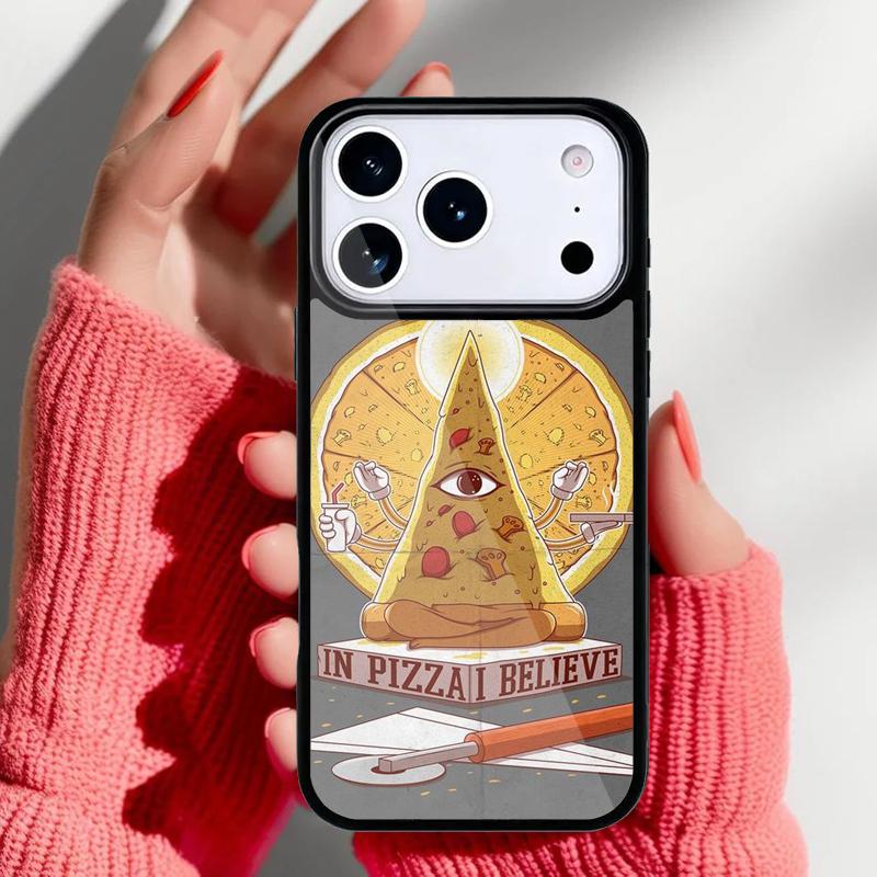 Pizza Food Bacon Cheese Phone Case for iPhone 17 Air 16e 15 14 13 Pro Max Back Cover for 12 11 Pro Coque