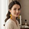 Crystal Flower Holiday Style Earrings Super Fairy Beaded Floral Earrings Beaded Earrings  Women