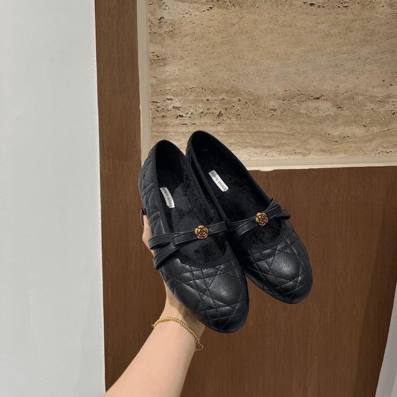 Soft-soled Flat-bottomed Platform Shoes for Women, Autumn-winter Retro New Style, Single Shoes