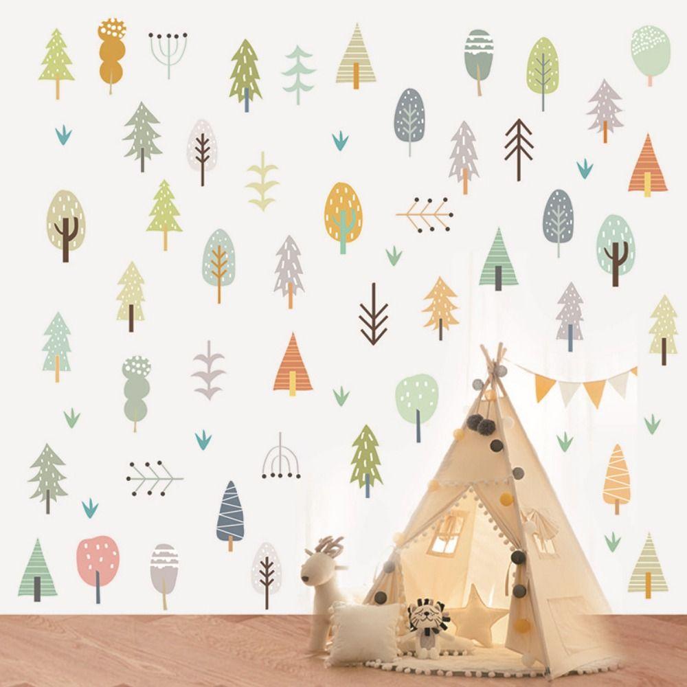 Boho Decorative Decals DIY Murals New Flowers Wall Stickers  Nursery Kindergarden