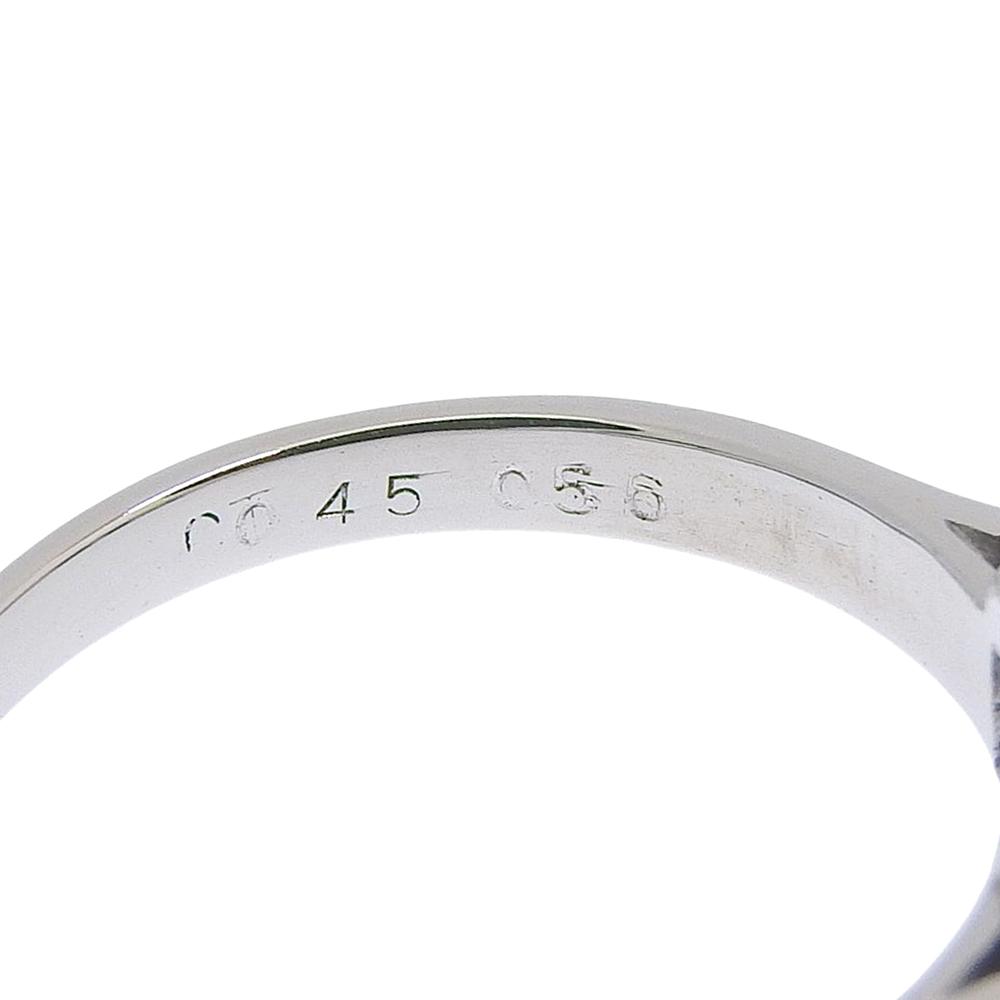 Ring Pt900Platinum/Emerald/diamond #6.0(US Size) 4.8g unisex Used