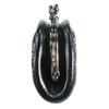 Indenya Inden Coin Purse, 72H, Deerskin, Navy Blue with White Lacquer, Forget-me-not Pattern, 1105-14-181