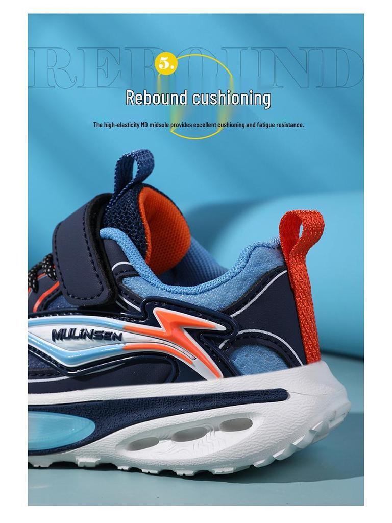 Mulinsen Boys' Breathable Mesh Running Shoes - Spring/Autumn 2026, Non-slip, Wear-resistant Sports Shoes for Kids
