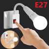 E27 Lamp Base Flexible Bend Mobile Test Light Socket Light Adapter Plug Switch EU US UK Plug Lamp Holder For LED Table Lamp Led