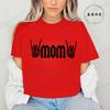 Rock Mama Printed T-Shirts for Women Funny Mama Outfit Gift Funny Graphic Shirt Short Sleeve Women Clothing Summer Fashion Tees