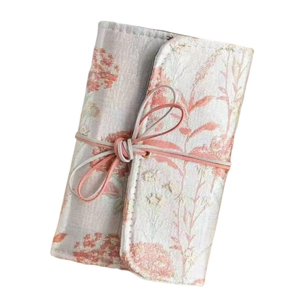 Retro Scrapbook Binder Cloth Cover Loose-leaf Notebook Portable A6 Loose-leaf Diary  for Girls