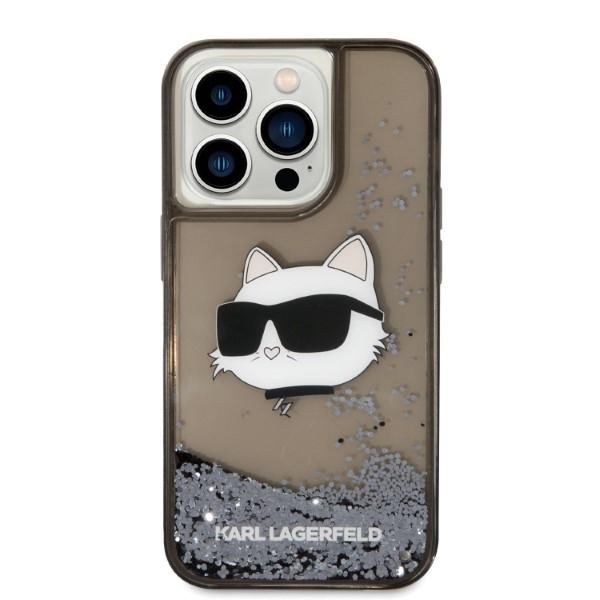 Etui Do iPhone 14 Pro Max Karl Lagerfeld Glitter Choupette Czarny