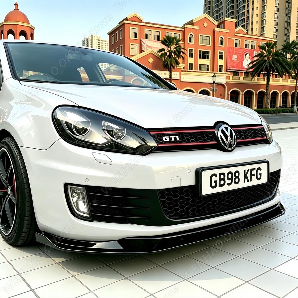 Spoiler Sottoparaurti Anteriore Auto Nero Lucido Stile Maxton Splitter Per VW Golf MK6 GTI GTD TSI TDI MPI Standard 6R R20 2009-2013