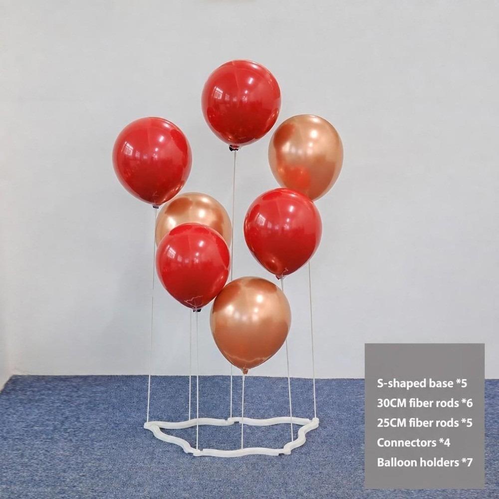 Plastic Balloon Support Holder White Balloon Stand Set Durable Party Balloon Holder Birthday Party