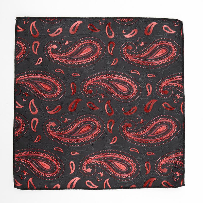 Square Scarf Suit Pocket Towel Wedding Groom Best Man Red Embroidery Business Square Scarf Pocket Towel