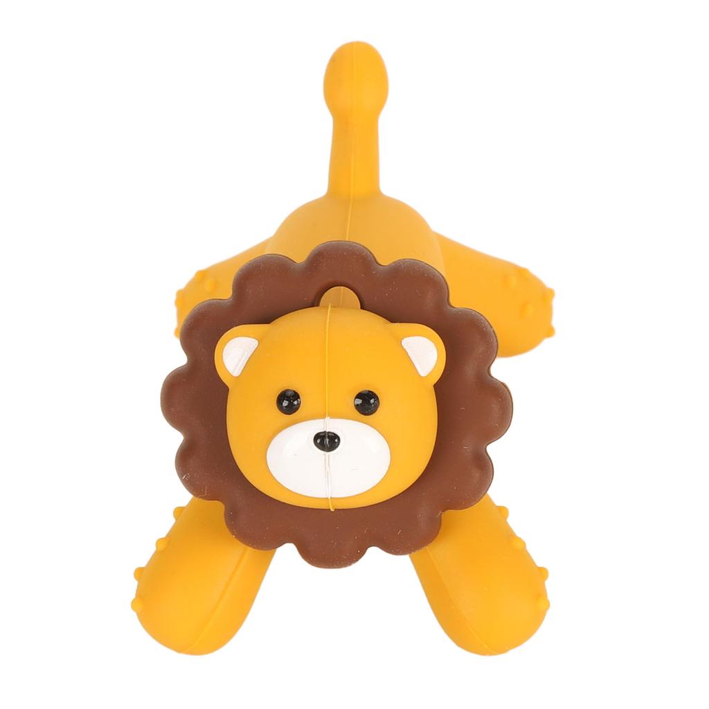 Lion Shape Baby Teether Toys Washable Soft Silicone Infant Chew Toys Newborn Oral Motor Training