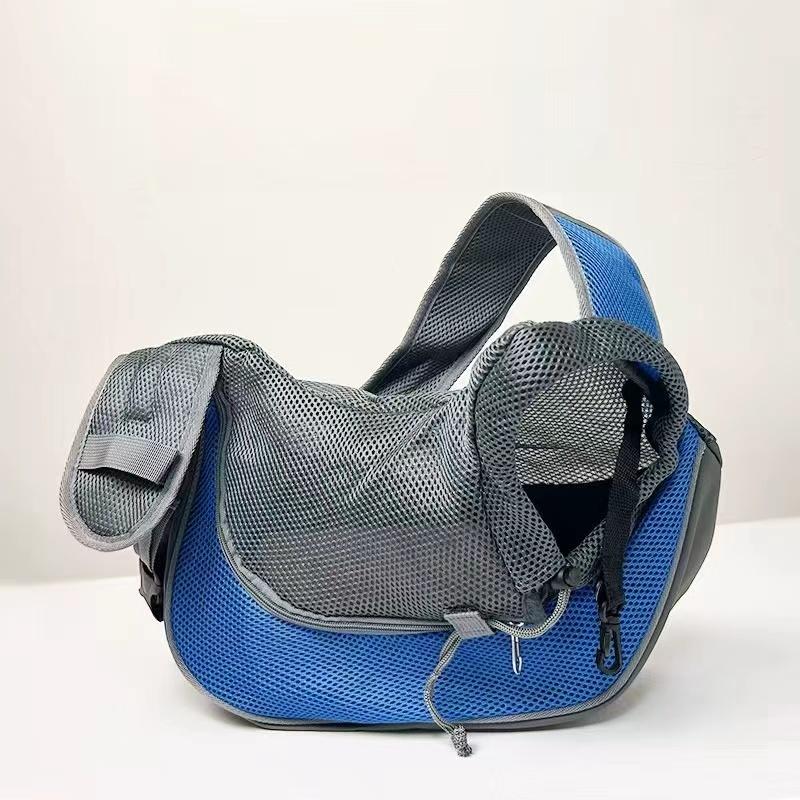 Breathable Mesh Pet Sling Carrier Bag Adjustable Neck Strap Crossbody Shoulder Bag Hands Free Travel Puppy Cat Carrier Bag Anti-