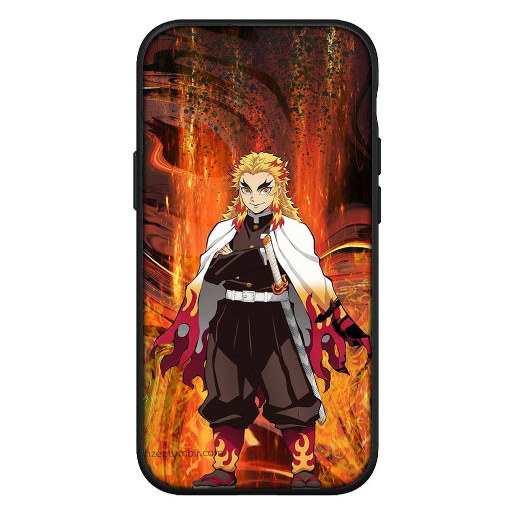 For iPhone 16 15 Xiaomi Redmi Note 14 13 12 11 Pro Max X 16e Samsung Galaxy S25 S24 S23 Moto OPPO Huawei Rengoku Kyoujurou Demon Slayer Tanjirou Case