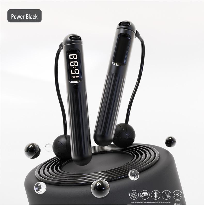 Moyue Bluetooth Jump Rope with Weighted Ball and Counterweights for Fitness and Fat Burning, with Rope Counting Feature.