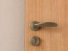 Antique Bronze Magnetic Silent Bedroom Door Lock with Retro Wood Handle