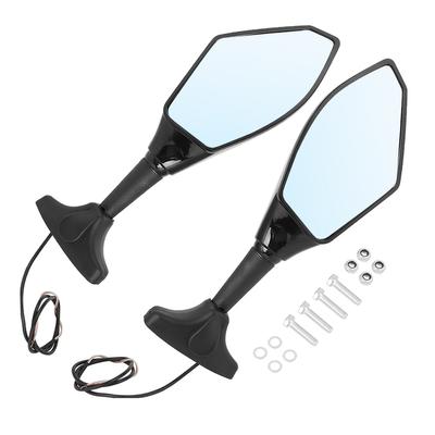 2 Pcs LED Rearview Mirror Modified Motorcycle Mirror Lamp Shell with Light (black)