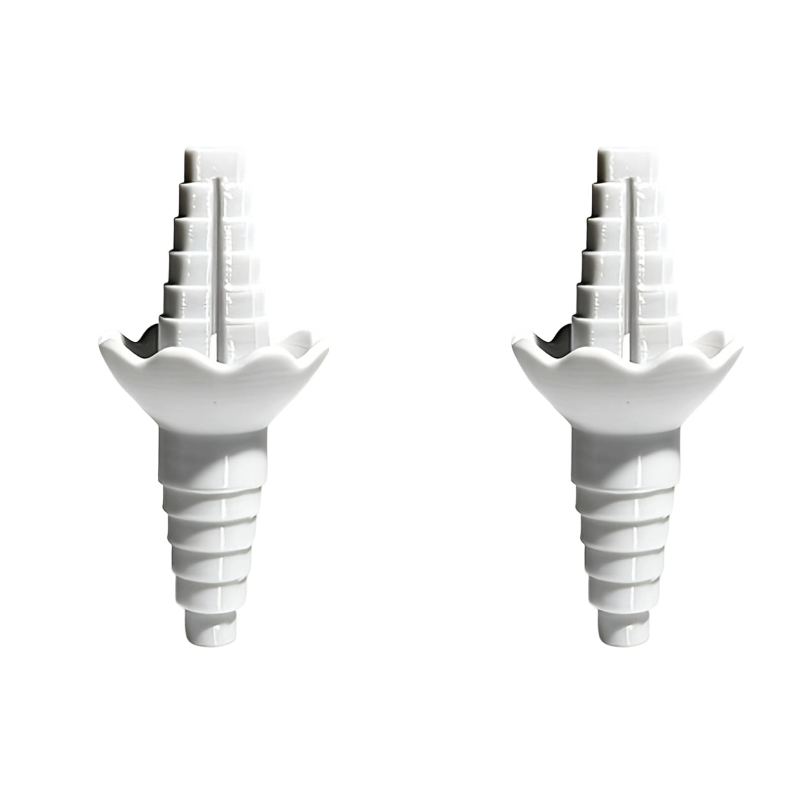 

2 Pack Reusable Liquid Transfer Connectors Universal Bottle Spout Adapter for Efficient Pouring and Transferring of Liquids One Size білий