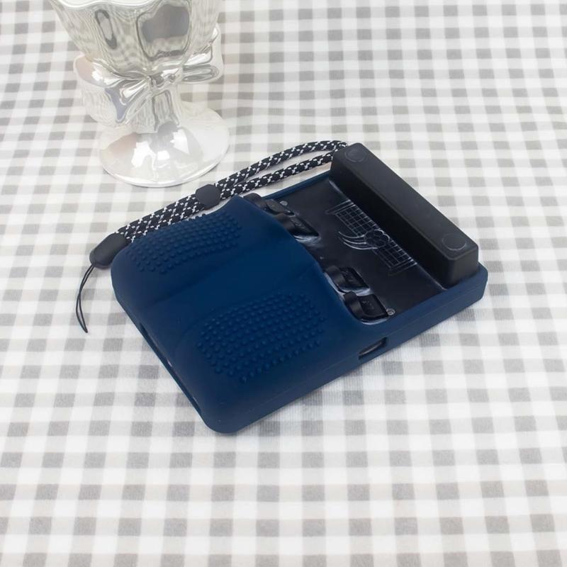 Handheld Game Device Silicone Case, Full-Cover Shell with Control Openings, Rear Grip Texture, Wrist Chain for R36MAX2