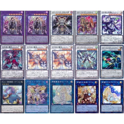 [Deck Sale] White Forest Witchcraft Deck Pre-built Deck with Sleeves Witchcraft Master Veil, White Forest Asteria, and White Forest Demon Diabel