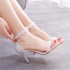 Lace Wedding Bride Summer Shoes Women New Sandals Ladies Ankle Strap Pumps 43 Zapatos De Mujer Women White Heels