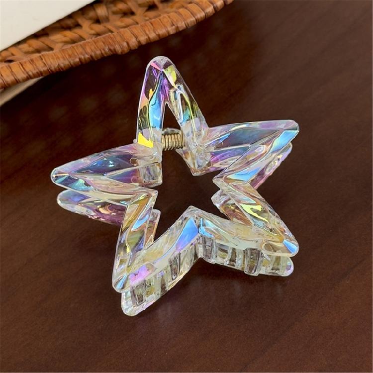 Modern Hollow Out Star Barrettes Hair Claw Clip Acrylic Hairpin For Daily Use Special Occasion