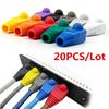 20 Peças Conector Adaptador de Cabo de Rede RJ45 8P8C Capa / Bota Para Cat 5/5E/6