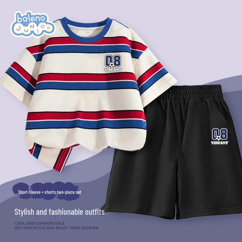 Baleno Boys  Summer Striped T-shirt & Shorts Set 130