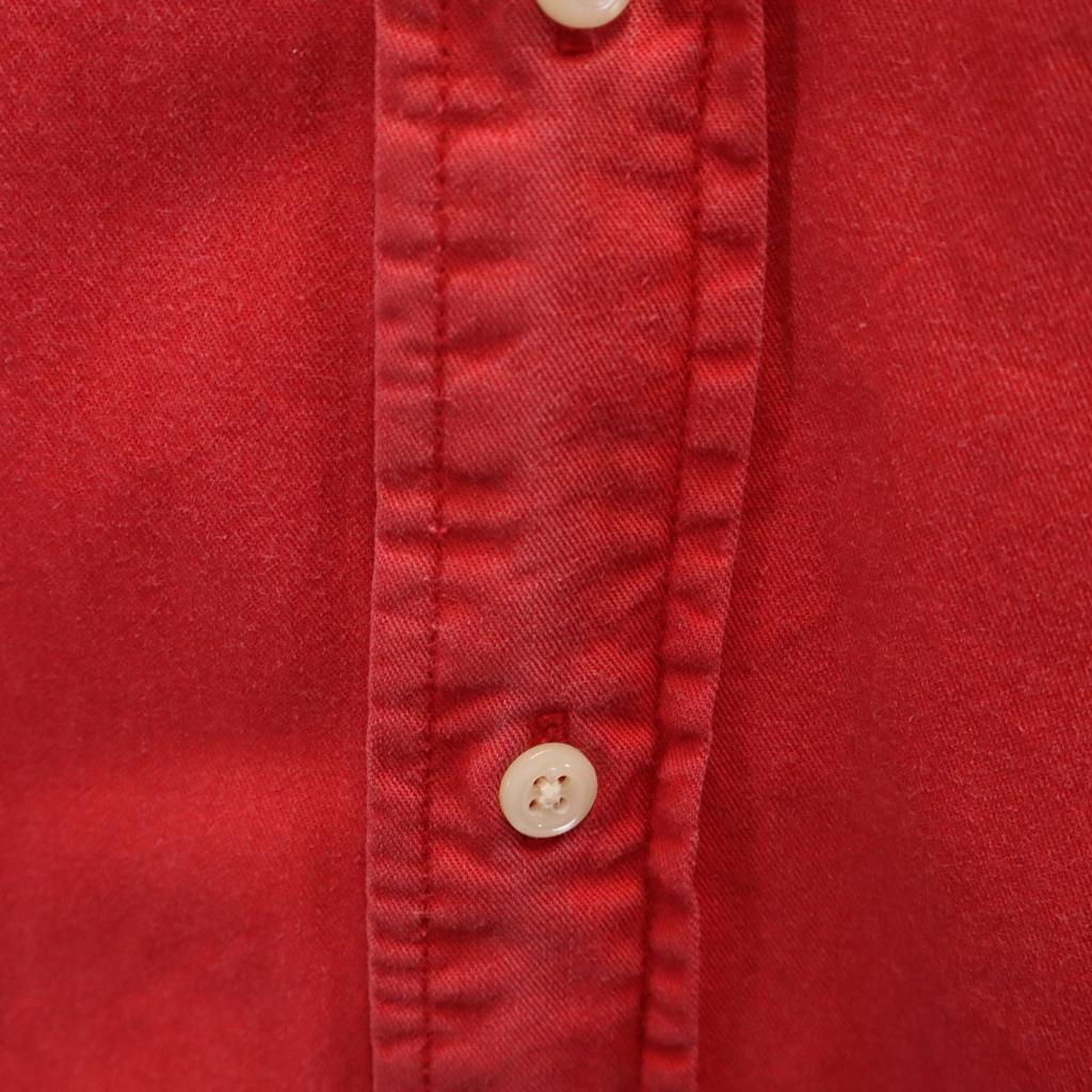 Ralph Lauren 90s Old Long Sleeve Button Down Shirt L Red Men's Used