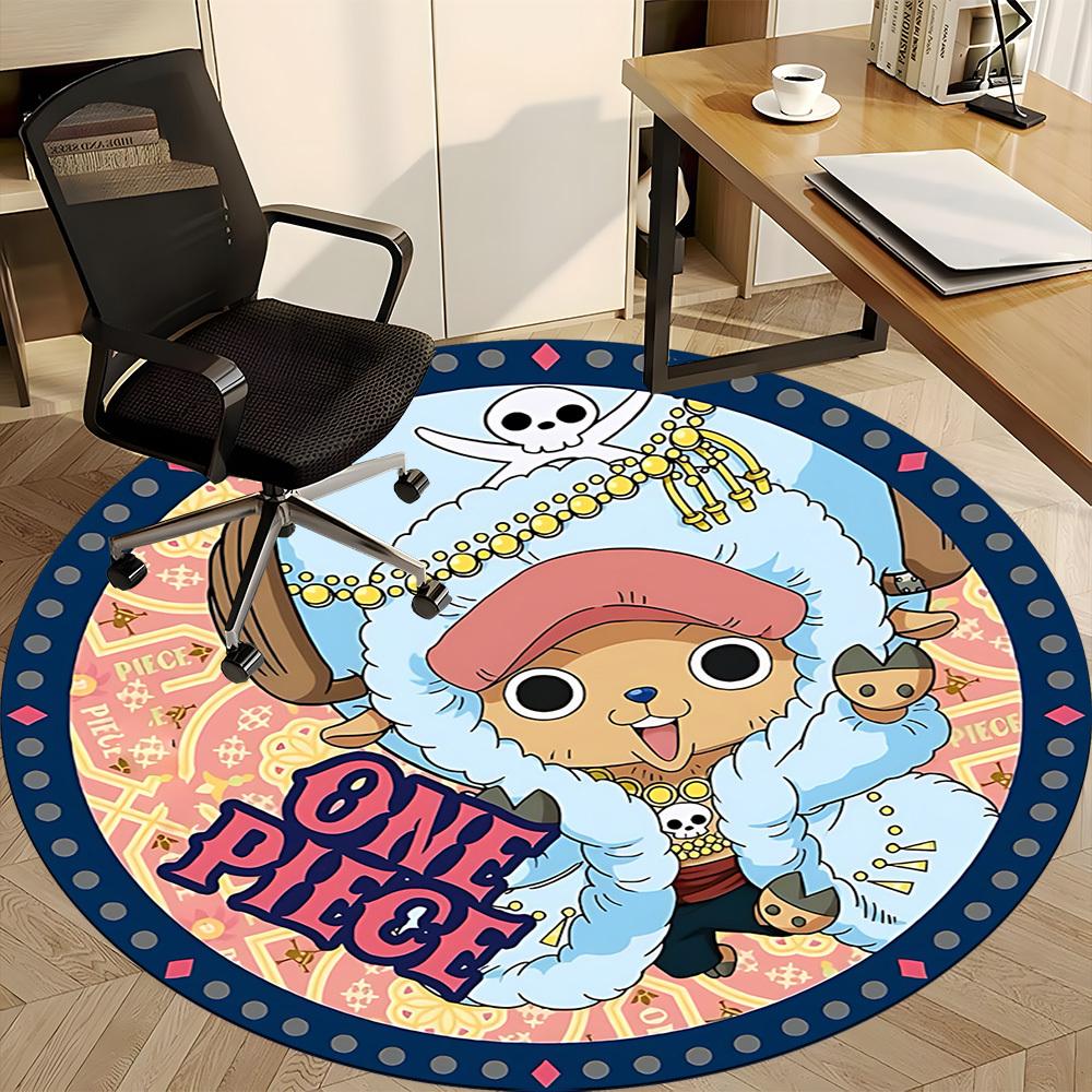 1pc One Piece Chair Carpet for Office Non-Slip, Soft & Comfortable, Carpet for Office, Gaming, Lightweight Round Floor Mat yy251021015