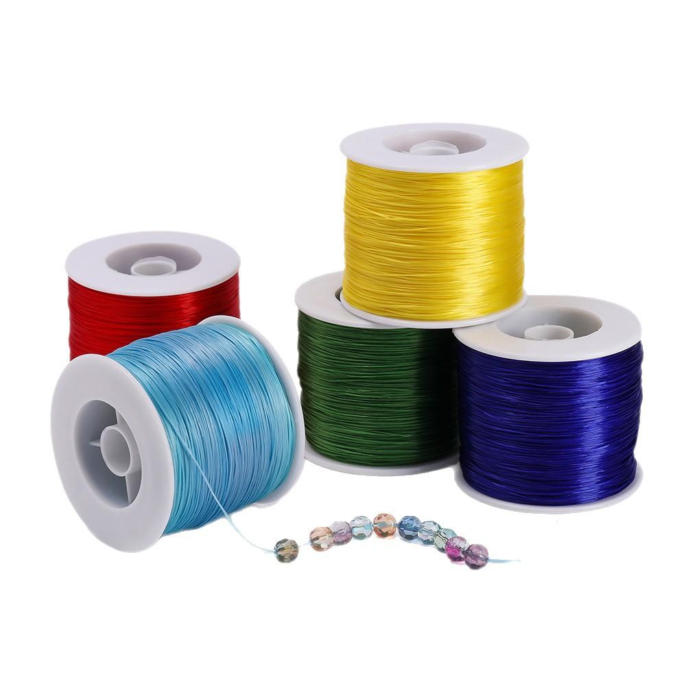 0.8mm Korean Imported Elastic Line, Flat Silk Elastic Line TPU Bead Elastic Line DIY Bracelet Necklace Beads