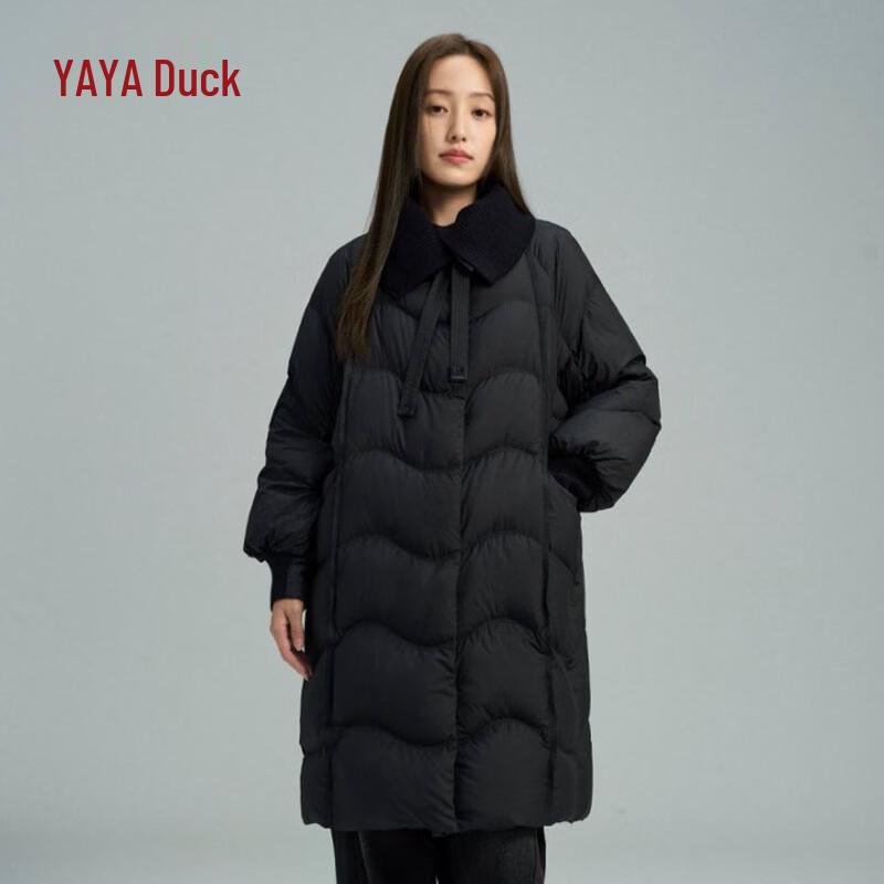 

YAYA Women s Minimalist Loose Long Down Jacket L