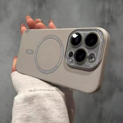 The New Lychee Peel Pattern Is Suitable for IPhone15 Phone Cases  IPhone 16promax Magnetic Suction and Full Coverage Protective Cases