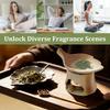 Ceramic Aromatherapy Stove Cedar and Herb Burner Ceramic Candle Incense Burner Flower Grass and Essential Oil Aromatherapy Stove