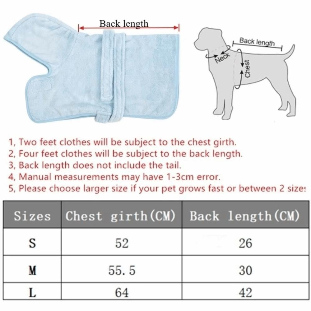 Super Absorbent Dog Bath Towel Thickened Cat Bathrobe New Pet Grooming Robe  Pet Salon