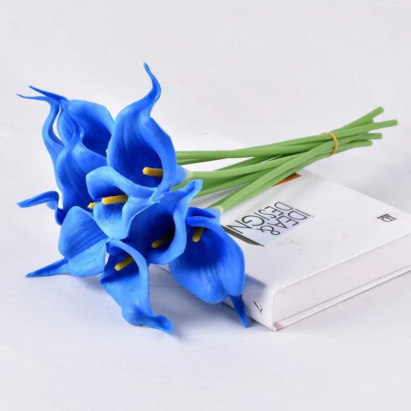 20Pcs Real Touch Calla Lily Artificial Flowers Calla Lily Bouquet For Wedding Bouquet Bridal Home Flower Decoration