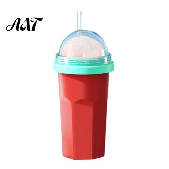 Reusable Silicone Slushy Cup Homemade Slushie Cup, Freezer Squeeze for Ice Drinks, Food Grade Portable Drink Office Smoothie Maker Juice Soda, Summer