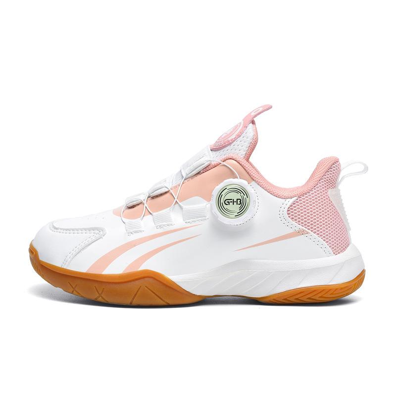 Rotary buckle badminton shoes boys and girls students professional competition training shoes lightweight wear-resistant table tennis shoes sports 