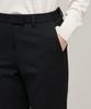 MUSINSA STANDARD WOMAN Women'S Heavyweight Fleece-Lined Slim Straight Hidden Elastic Waist Slacks [Black]
