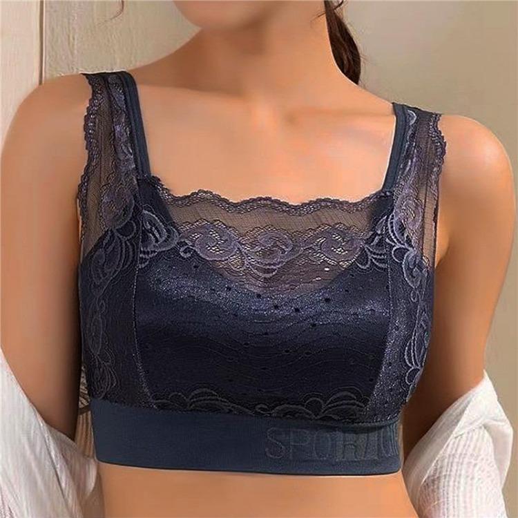 Sexy Lace Seamless Bra for Women Comfortable Breathable Sports Underwear Beauty Back Vest Chest Tube Top