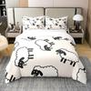 Warm Animated Down Comforter Set Bedding Set 3-piece Duvet Cover Set