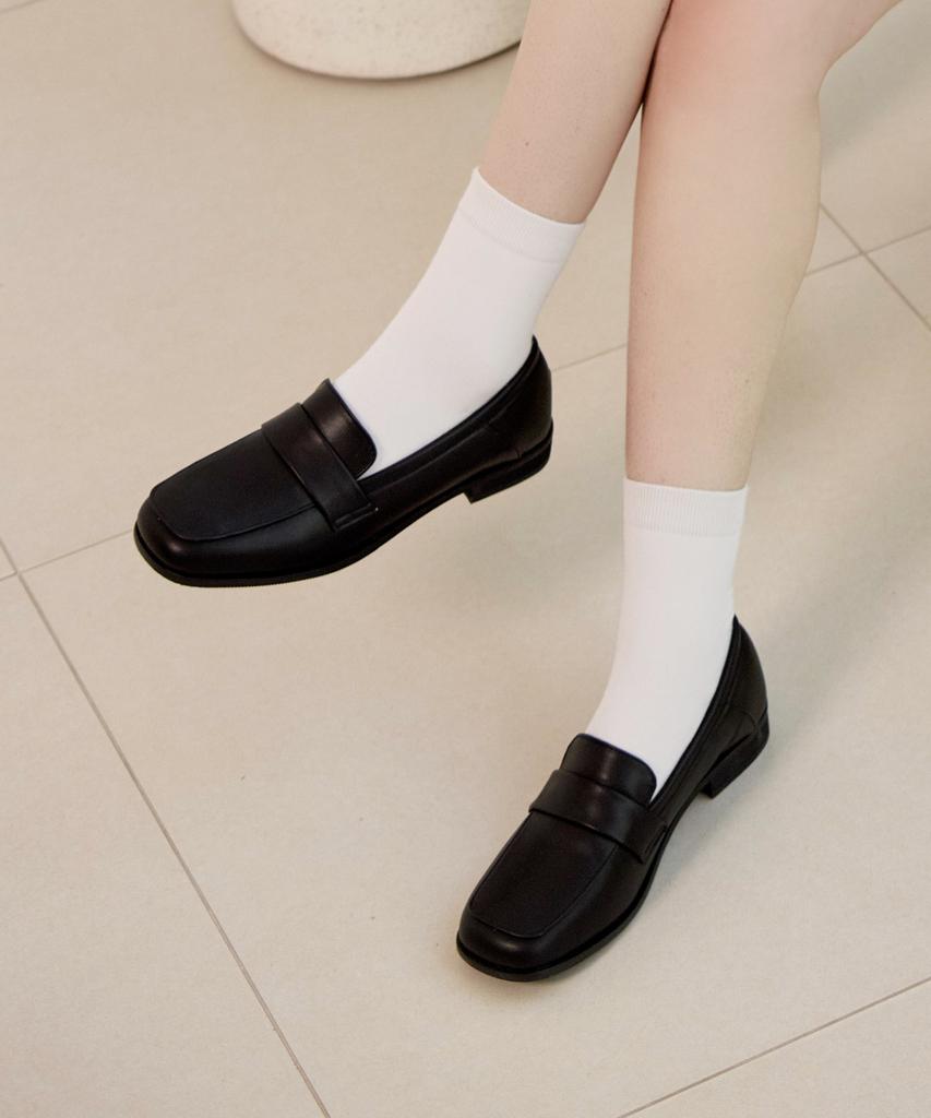 Customade Woman 2.5Cm Square Toe Loafer Alice (Cw0064Bk)