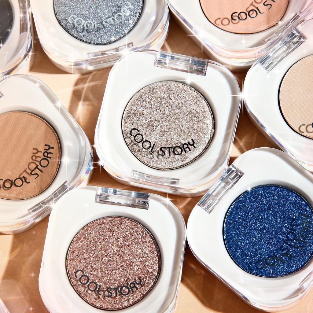 Monochrome Glitter Champagne Eyeshadow Diamond Waterproof Matte Eyeshadow Palette Pearlescent Glitter Shiny Eyes Makeup Cosmetic