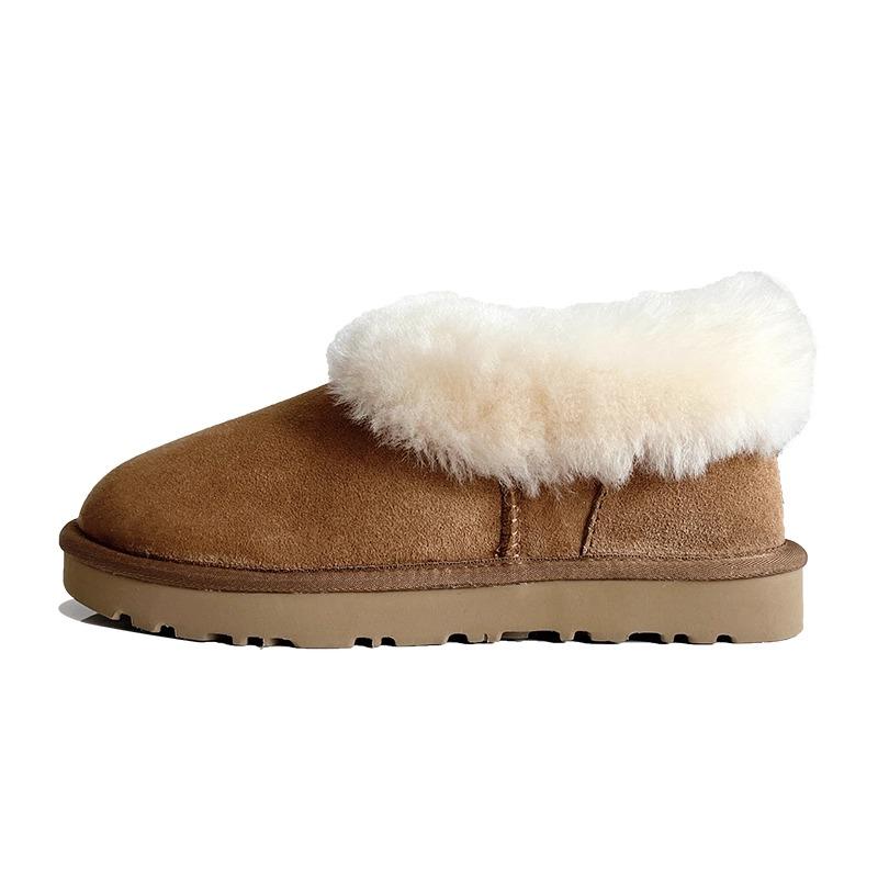 Fashion 2025 Women's Winter Boots Comfortable Hoop Mouth Snow Boots Fashion Sheep Fur Integrated Casual Shoes Le Fu Shoes