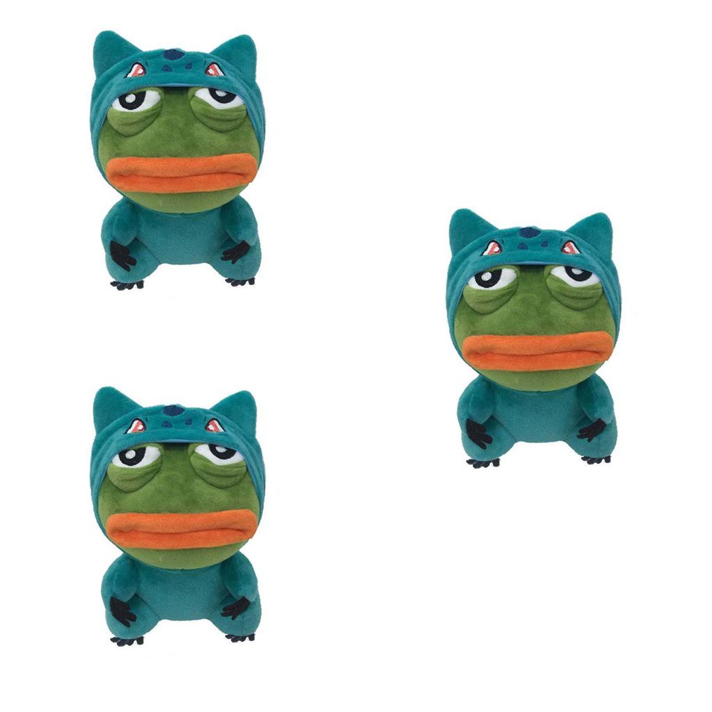 Pepe The Frog Pokemon Bulbasaur Sad Frog Anime Stuffed Toy 23cm Soft Plush Pp Cotton Pillow