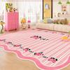 Dopamine Colorful Bedroom Decor Carpet Cartoon Style Carpets for Living Room Fluffy Soft Plaid Rug Home Thicken Pink Stripe Mat