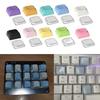 8pcs PBT Blank Keycap Set Cheey Profile PBT+PC 1U Keycaps for Mechanical Keyboards with Durability Classical Color