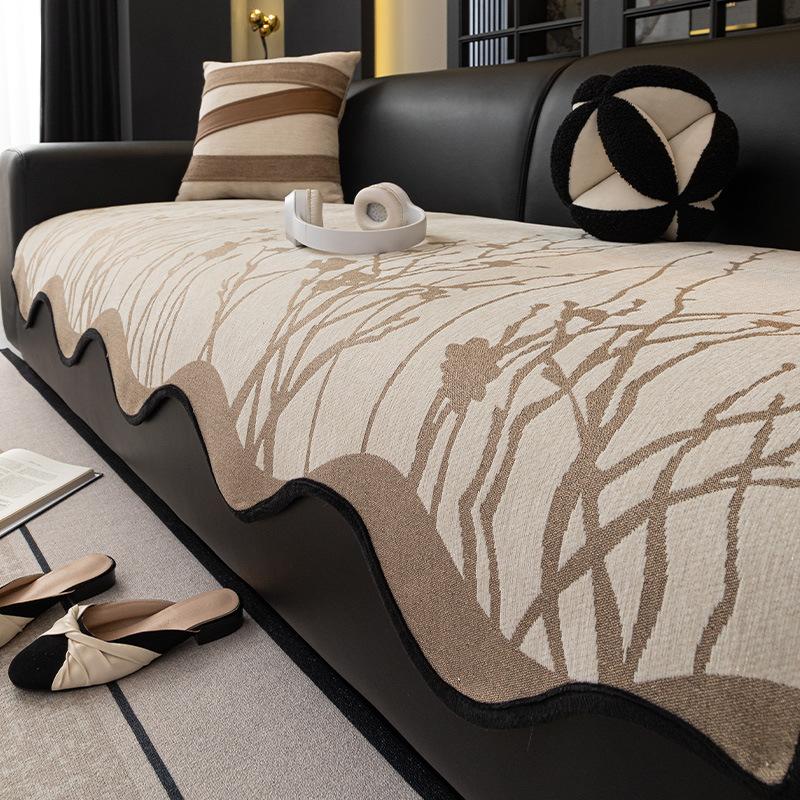 

Straight Row Big Black Cow Sofa Special Sofa Cushion, Universal In All Seasons, Chenille Seat Cushion, Non-Slip And Dirt-Resistant Sofa Cover Towel 90*70cm